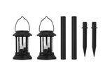 NNEKG Solar Powered 2 in 1 Flickering Lantern LED Light (2 Pack)