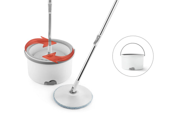 NNEKG 360° Spin Mop with Ultra Clean Bucket System and 2 Mop Pads