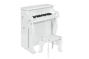 NNEKG Kids Wooden Musical Toy Piano (White)
