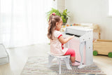 NNEKG Kids Wooden Musical Toy Piano (White)