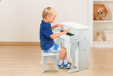 NNEKG Kids Wooden Musical Toy Piano (White)