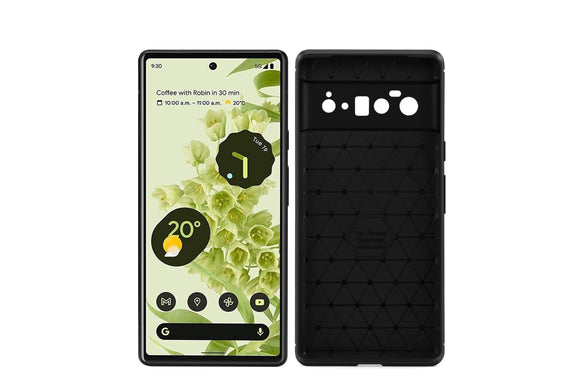 NNEKG Pixel 6 Shockproof Case with Carbon Fiber Finish