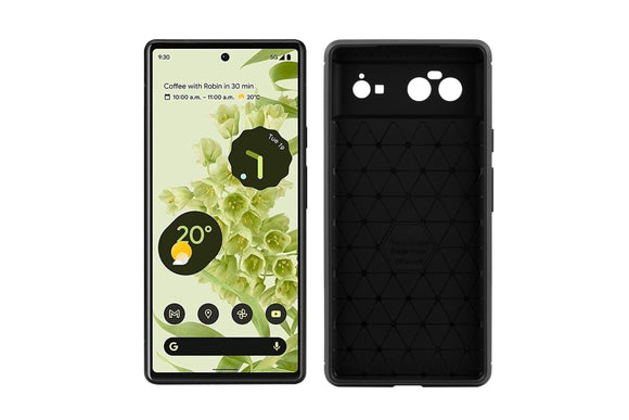 NNEKG Pixel 6 Pro Shockproof Case with Cabon Fiber Finish