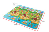 NNEKG Reversible 2m x 1.8m Baby Floor Play Mat Alphabet
