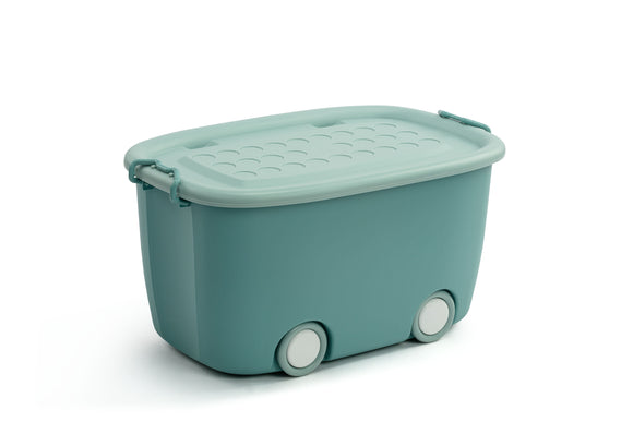 NNEKG Kids 2 Pack Storage Box with Wheels (Blue)