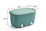 NNEKG Kids 2 Pack Storage Box with Wheels (Blue)
