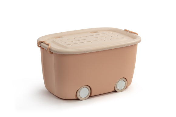 NNEKG Kids 2 Pack Storage Box with Wheels (Pink)