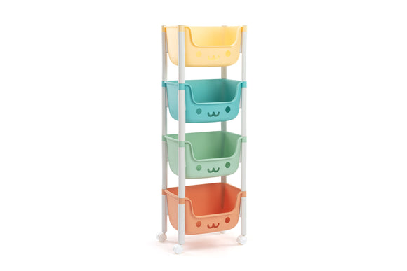 NNEKG Kids 4 Layered Storage Rack (Multi colour)