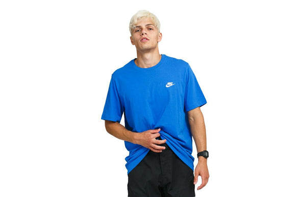 NNEKG Mens Sportswear Club Tee (Signal Blue White Size M)