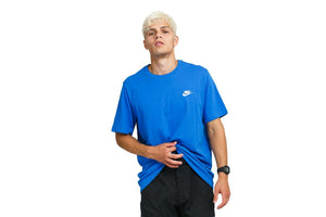 NNEKG Mens Sportswear Club Tee (Signal Blue White Size L)