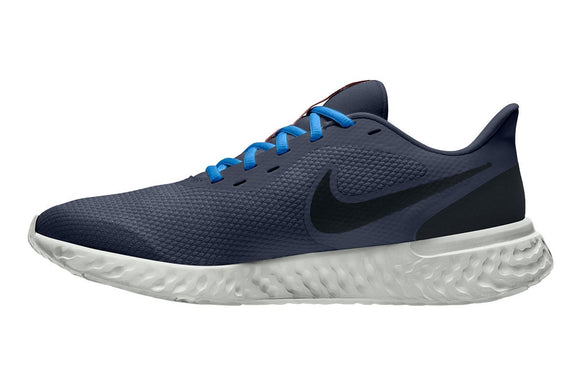 NNEKG Mens Revolution 5 Running Shoes (Thunder Blue Black Grey Fog Light Photo Blue Dark Pony Size 13 US)
