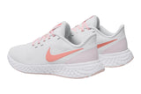 NNEKG Womens Revolution 5 Running Shoes (Summit White Crimson Bliss Orange Pearl White Size 8.5 US)