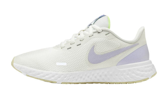 NNEKG Womens Revolution 5 Running Shoes (Summit White Pure Violet Lime Ice Vo Light Glow Game Royal White Size 8.5 US)