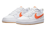 NNEKG Older Boys Court Borough Low 2 Grade School Sneakers (White Orange Summit White Sail Size 7 US)