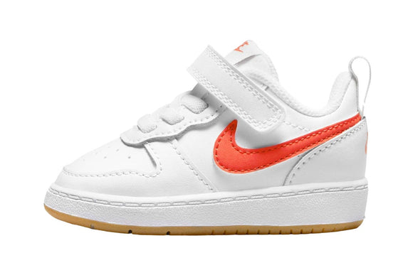 NNEKG Toddler Boys Court Borough Low 2 BTV Velcro Sneakers (White Orange Summit White Sail Size 5 US)