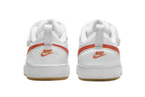 NNEKG Toddler Boys Court Borough Low 2 BTV Velcro Sneakers (White Orange Summit White Sail Size 7 US)