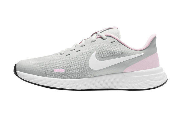 NNEKG Kids Revolution 5 Grade School Casual Shoe (Photon Dust White Pink Foam Size 4Y US)