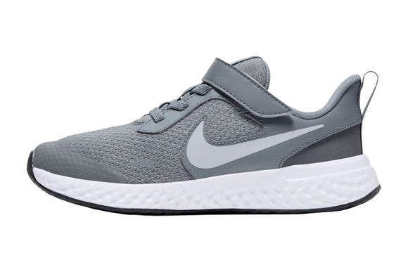 NNEKG Boys Revolution 5 Pre School Velcro Running Shoes (Cool Grey Pure Platinum Dark Grey Size 13C US)