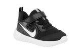 NNEKG Boys Revolution 5 Toddler Velcro Running Shoes (Black White Anthracite Size 4C US)