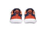 NNEKG Boys Revolution 5 Infant Toddler Velcro Running Shoes (Midnight Navy White Orange Size 4 US)