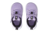 NNEKG Toddler Girls Revolution 5 Velcro Shoes (Lilac Metallic Silver Dark Smoke Grey White Size 4 US)