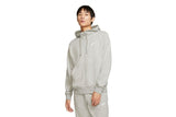 NNEKG Mens Sportswear Club Full Zip Fleece Hoodie (Dark Grey Heather Matte Silver White Size M)
