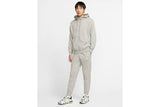 NNEKG Mens Sportswear Club Full Zip Fleece Hoodie (Dark Grey Heather Matte Silver White Size L)