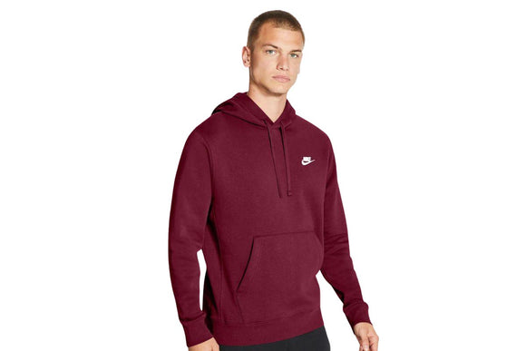 NNEKG Mens Sportswear Club Fleece Pullover Hoodie (Dark Beetroot Size M)