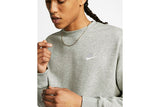 NNEKG Mens Sportswear Club French Terry Crew Sweatshirt (Dark Grey Heather White Size XL)