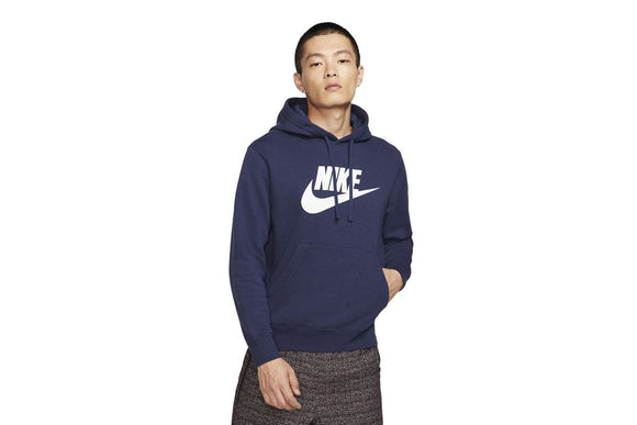 NNEKG Mens Sportswear Club Pullover GX Hoodie (Midnight Navy Midnight Navy White Size 2XL)