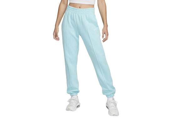 NNEKG Womens Sportswear Essential Fleece Mid Rise Pants (Copa White Size L)