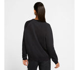NNEKG Womens Sportswear Essential Crew Fleece (White Black Black Size XS US)
