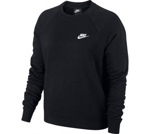 NNEKG Womens Sportswear Essential Crew Fleece (White Black Black Size XS US)