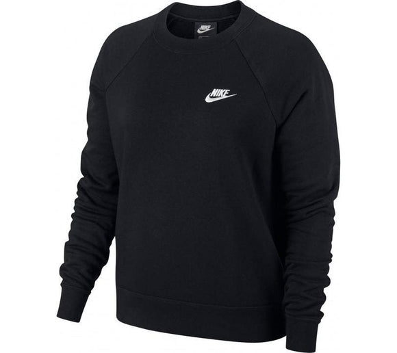 NNEKG Womens Sportswear Essential Crew Fleece (White Black Black Size XS US)