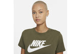 NNEKG Womens Sportswear Essential Icon Futura Tee (Medium Olive White Size M)