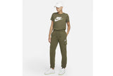 NNEKG Womens Sportswear Essential Icon Futura Tee (Medium Olive White Size XL)