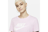NNEKG Womens Sportswear Essential Icon Futura Tee (Regal Pink White Size M)