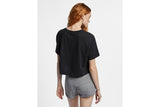 NNEKG Womens Sportswear Essential Icon Futura Crop Tee (Black White Size M)