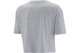 NNEKG Womens Sportswear Essential Icon Futura Crop Tee (Birch Heather Black Size L)