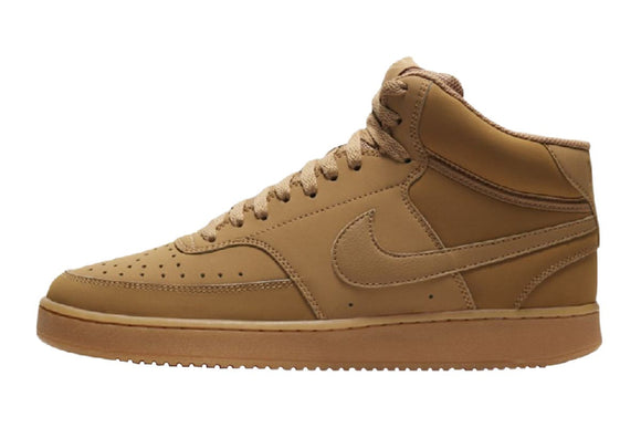 NNEKG Mens Court Vision Mid Casual Shoes (Flax Flax Gum Light Brown Twine Size 9.5 US)