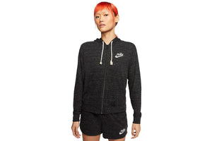 NNEKG Womens Sportswear Vintage Gym Jersey Full Zip Hoodie (Black Sail Size XL)