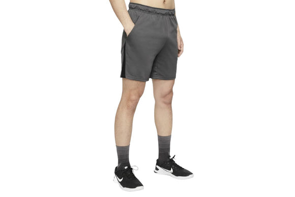 NNEKG Mens Dri FIT Knit Train Shorts (Iron Grey Black Black Size 2XL)