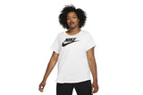 NNEKG Womens Sportswear Essential Futura Plus Tee (White Black Size 2X)