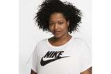 NNEKG Womens Sportswear Essential Futura Plus Tee (White Black Size 2X)