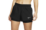 NNEKG Womens 10K 2 in 1 Shorts (Black Black Black Wolf Grey Size S)