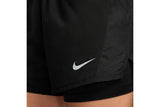 NNEKG Womens 10K 2 in 1 Shorts (Black Black Black Wolf Grey Size L)
