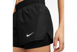 NNEKG Womens 10K 2 in 1 Shorts (Black Black Black Wolf Grey Size S)