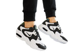 NNEKG Womens Air Max 2X Casual Shoes (White Black White Size 11 US)
