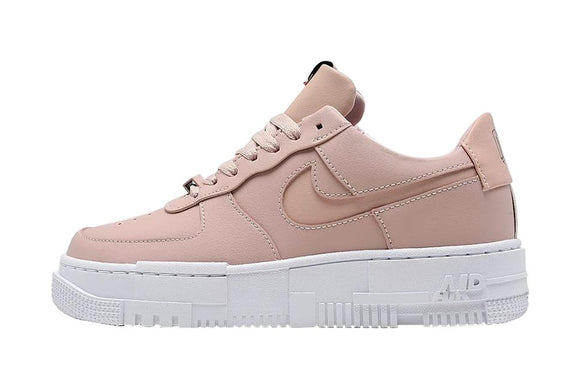NNEKG Womens AF1 Pixel Shoe (Particle Beige Black White Particle Beige Size 6.5 US)
