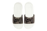 NNEKG Womens Victori One Slide Print Casual Slides (Desert Sand Black Summit White Size 6.5 US)